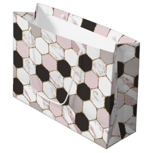 Modern Geometric Marble Hexagon Mönster