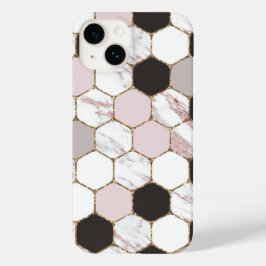 Modern Geometric Marble Hexagon Mönster