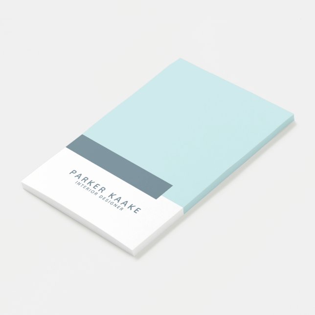 Modern Geometric Minimalist Blue Post-it Block (Vinklad)