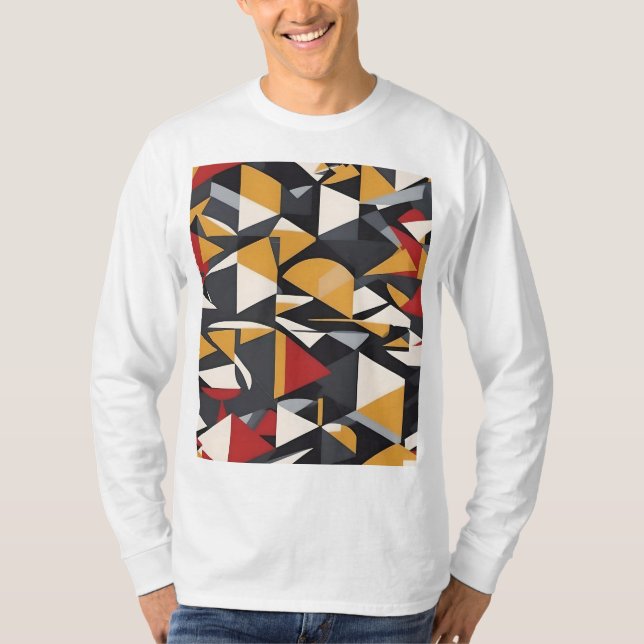 Modern Geometric Minimalist T-Shirt (Framsida)