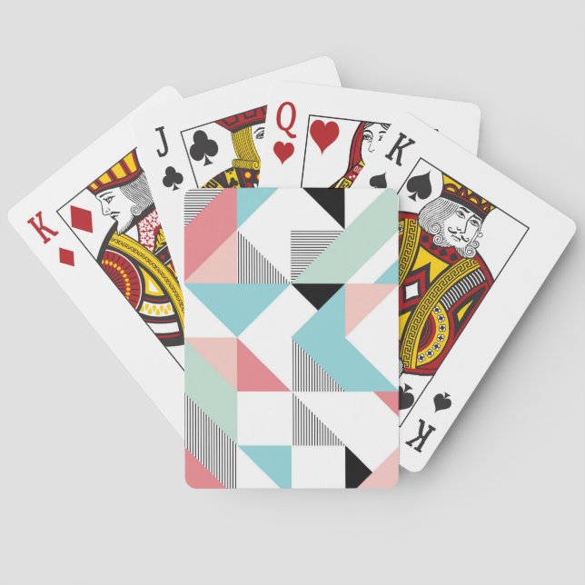Modern Geometric Mönster Casinokort (Baksidan)