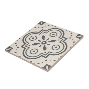 Modern Geometric Mönster Decorative Black White Kakelplatta