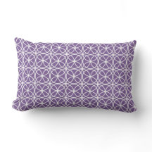 Modern Geometric Mönster Lila Lumbar Pillow