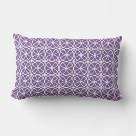 Modern Geometric Mönster Lila Lumbar Pillow Lumbarkudde