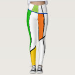 Modern Geometric Mönster Ljusa färger Leggings<br><div class="desc">Ljusa färger för orange av mint grönt på vit gult med svart och blå linjer-geometrisk mönstrad kvinnlig gym yoga leggings byxor i mode. Feminin och chic för henne. Yoga Leggings - Yoga Byxor - Yoga Clothes - Yoga Clothing - Women's Leggings - Leggings for Girls - Geometric Leggings</div>