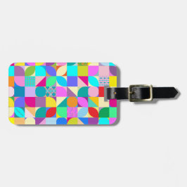 Modern Geometric Mönster Roligt Graphic Luggage Ta Bagagebricka