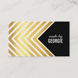 MODERN GEOMETRIC MÖNSTER, svart vit guld Visitkort