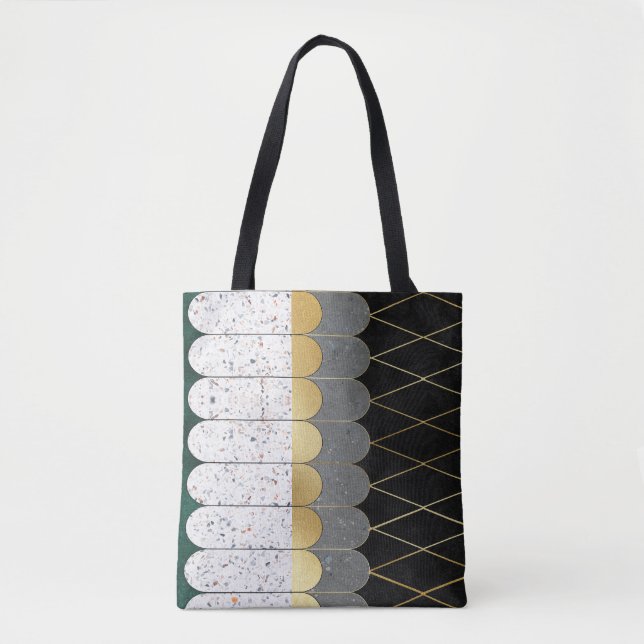 Modern Geometric Mönster Tote Bag Tygkasse (Framsida)