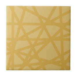 Modern Geometric Mustard Mönster Kakelplatta