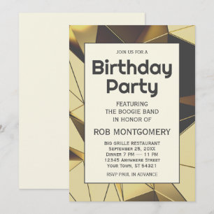 Modern Geometric Party-inbjudan med låg poly Inbjudningar