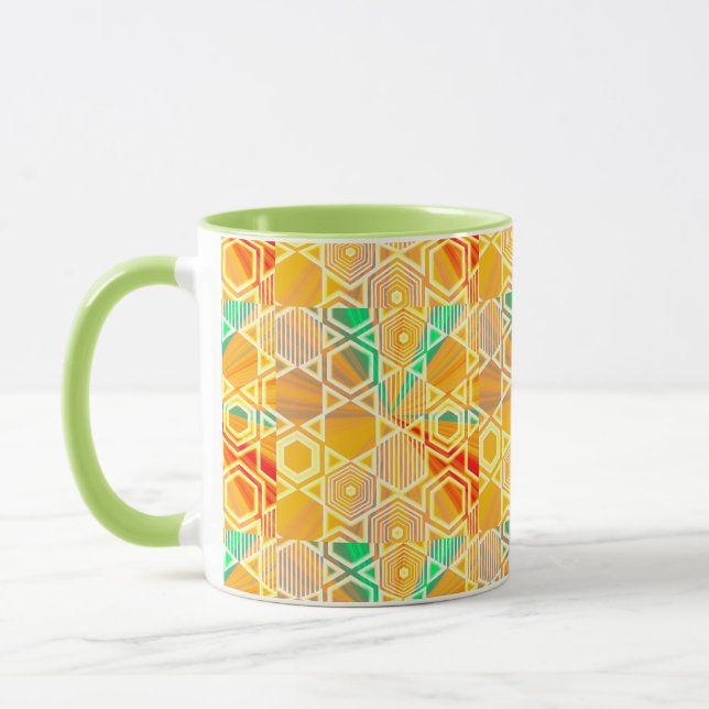 Modern Geometric Pastel Vintage Kitchen Towel Mugg (Vänster)
