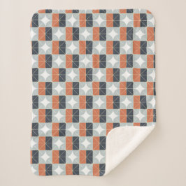 Modern Geometric Pattern in Terracotta, Navy