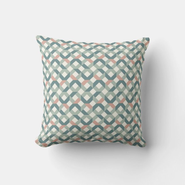 Modern Geometric Quilt Inspired Pillow Kudde (Framsida)