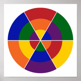 Modern Geometric Rainbow Mönster HBT-Pride Poster