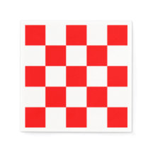 Modern Geometric Red White Bold-Checkers
