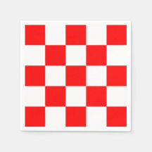 Modern Geometric Red White Bold-Checkers