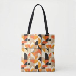 Modern Geometric Retro Print Tote-säck för medelår Tygkasse