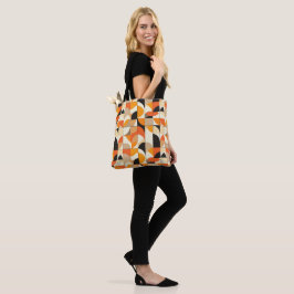 Modern Geometric Retro Print Tote-säck för medelår Tygkasse