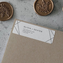 Modern Geometric Return-adressetikett