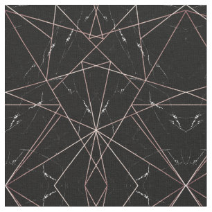 Modern Geometric Ro Guld Marble Triangles Tyg
