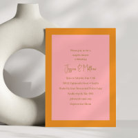 Modern Geometric Rosa and Orange Par Shower