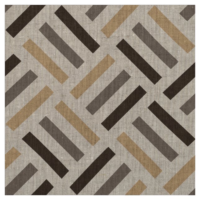 Modern Geometric Seamless Mönster Earth Tones Tyg (Provkarta)