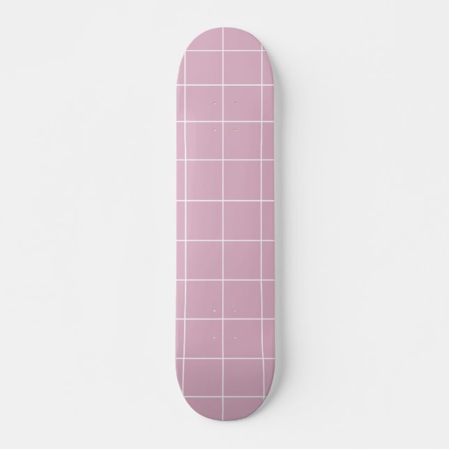 Modern Geometric Simple Rosa Mini Skateboard Bräda 18,5 Cm (Framsida)