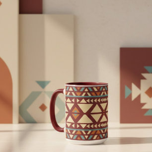 Modern Geometric Southwest Stil Mugg