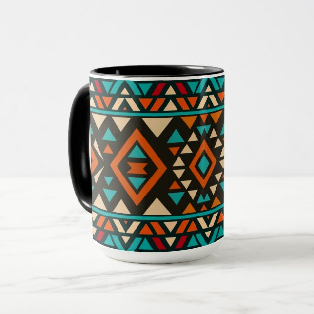 Modern Geometric Southwest Style  Mugg (Framsida vänster)