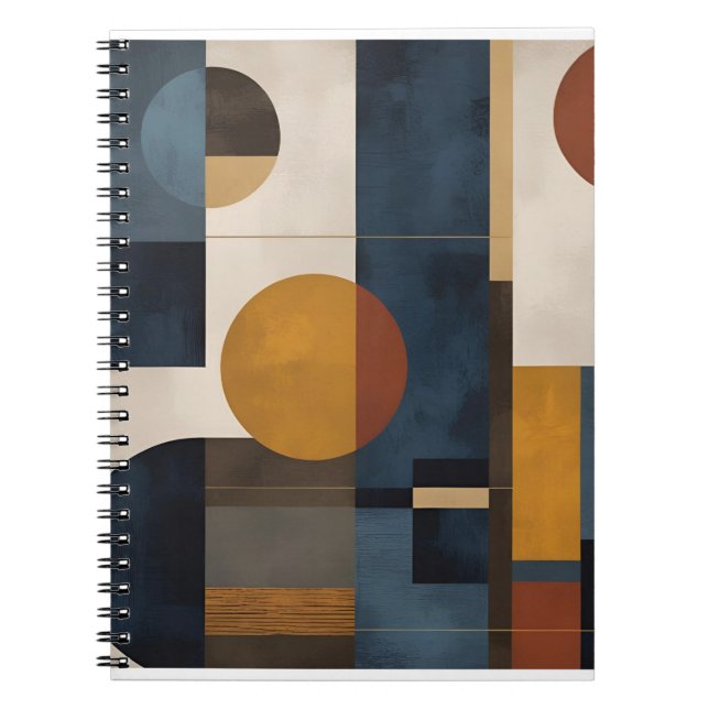 Modern Geometric Spiral-bärbar dator - minimalisti Anteckningsbok (Framsidan)