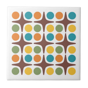 Modern Geometric Starbursts design i mitten av årh Kakelplatta