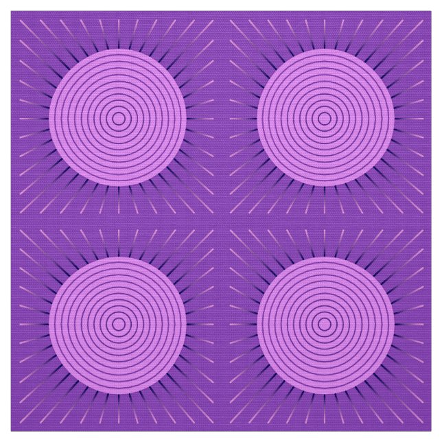 Modern Geometric Sunburst - Amethyst Lila Tyg (Provkarta)