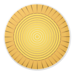 Modern Geometric Sunburst - Mustard Guld / Gult Knopp