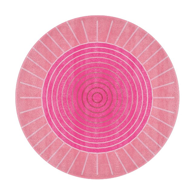 Modern Geometric Sunburst - Rosans skuggor (Framsidan)