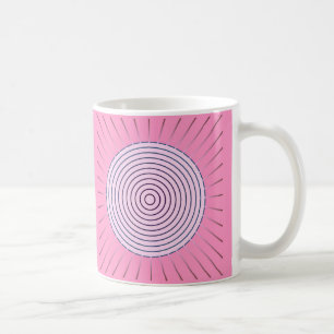 Modern Geometric Sunburst - Rosans skuggor Kaffemugg