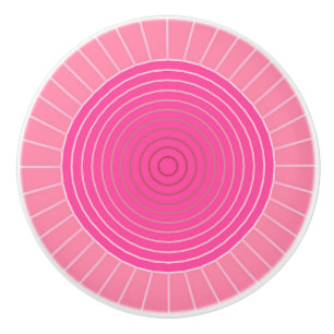 Modern Geometric Sunburst - Rosans skuggor Knopp