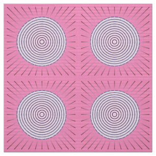 Modern Geometric Sunburst - Rosans skuggor Tyg