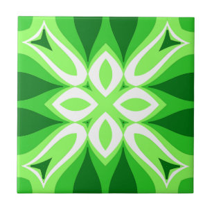 Modern Geometric Tile Mönster Emerald Grönt Kakelplatta