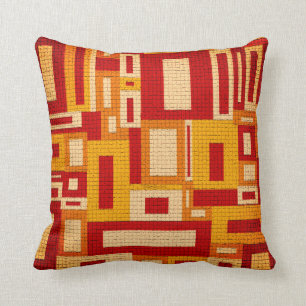 Modern Geometrics för Retro mitt- århundrade Kudde