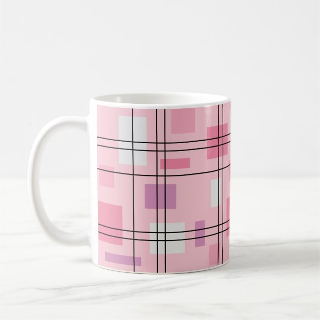 Modern geometrisk 13 i mitten av århundradet kaffemugg (Vänster)