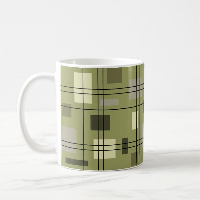 Modern geometrisk 18 i mitten av århundradet kaffemugg (Vänster)