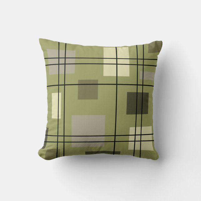 Modern geometrisk 18 i mitten av århundradet kudde (Framsida)
