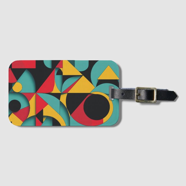 Modern geometrisk Abstrakt Art Bagagebricka (Framsida horisontal)