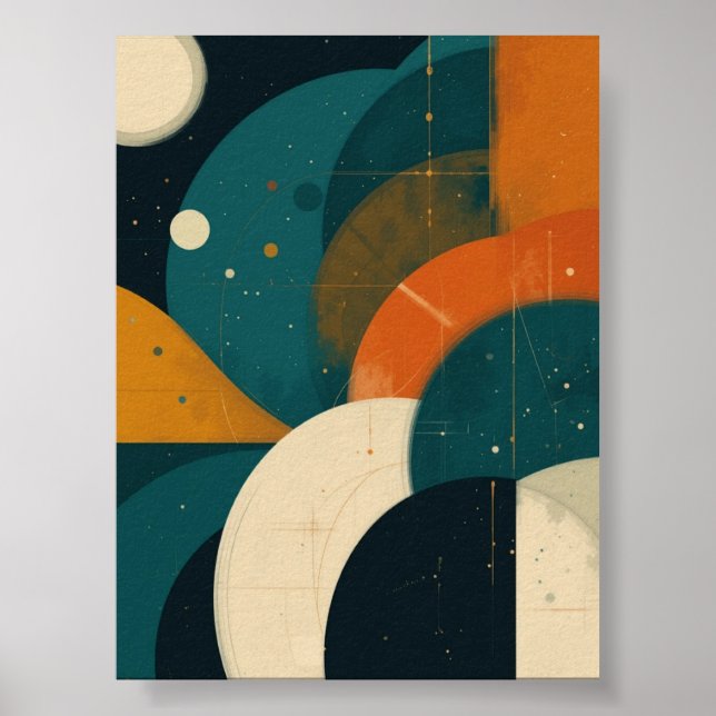 Modern geometrisk Abstrakt Art - Bauhau Poster (Framsidan)