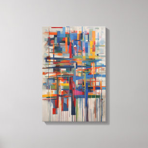 Modern geometrisk Abstrakt Art Canvastryck