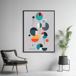 Modern geometrisk Abstrakt Art - Minimalistisk des Poster