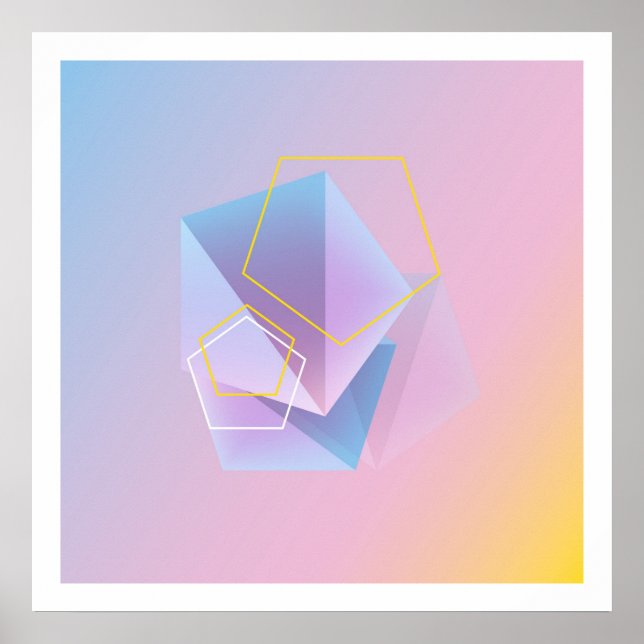 Modern geometrisk Abstrakt Art Poster (Framsidan)