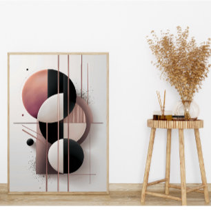 Modern geometrisk Abstrakt Auburn-Elegant - minima Poster