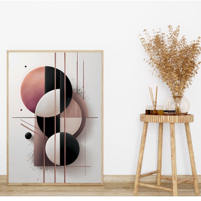 Modern geometrisk Abstrakt Auburn-Elegant - minima Poster (Skapare uppladdad)