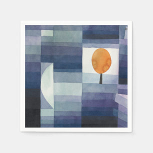 Modern geometrisk abstrakt blå orange Klee Pappersservett